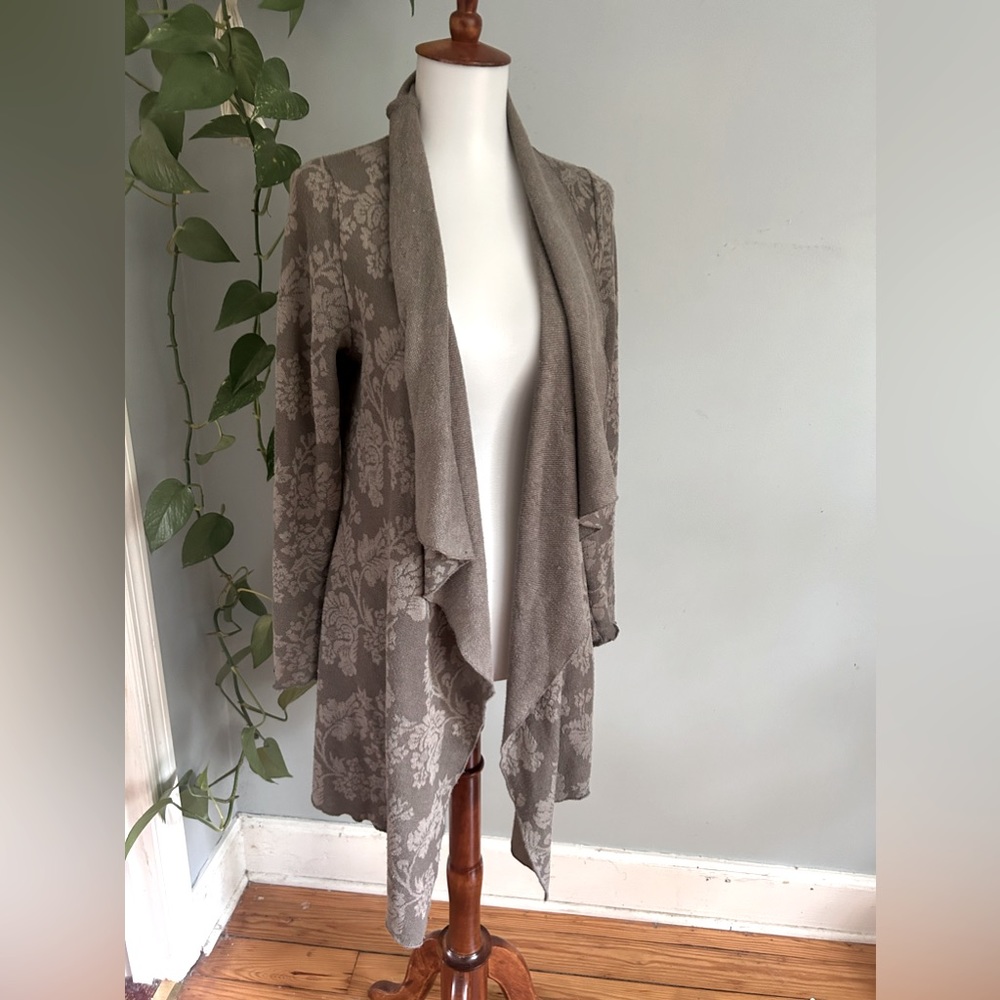 Floral Green Cottagecore Cardigan Sweater